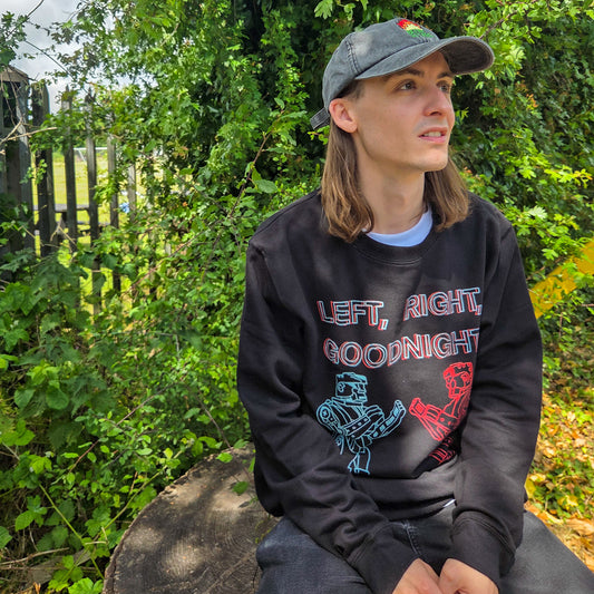 Left, Right, Goodnight! Robots Sweatshirt (Black)
