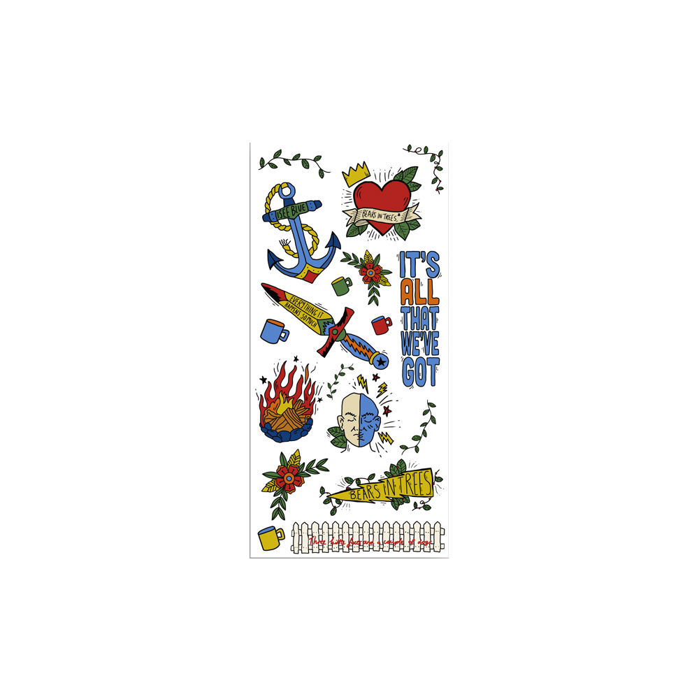 I SEE BLUE TEMPORARY TATTOO SHEET