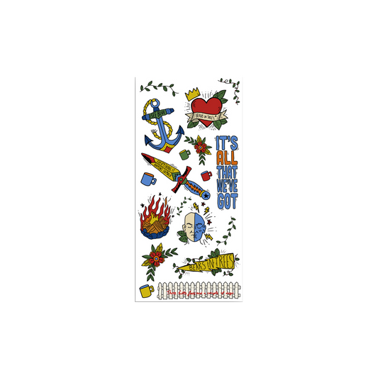 I SEE BLUE TEMPORARY TATTOO SHEET
